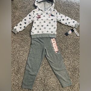 NFL New England Patriots, size 4t girl, Pants & Hoodie